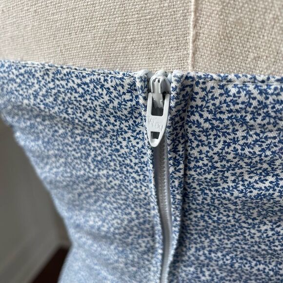 Vintage 80s Sweetheart Midi Fit Flare Romantic Feminine Dress Blue White Lace S - Picture 9 of 10